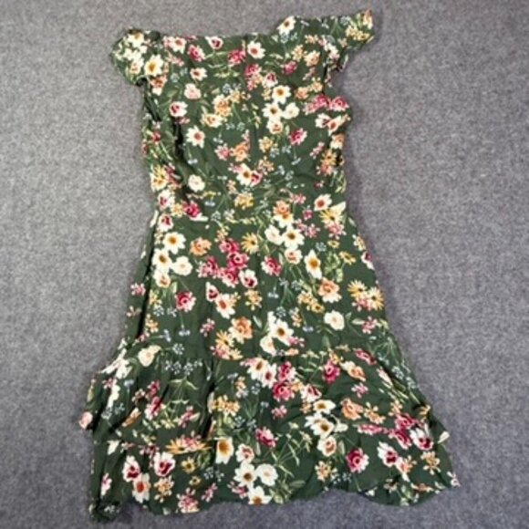 Parker Womens Silk Satin Mini Dress Cacti Daisy Green Size 8 Summer Boho NWT Lux - Picture 4 of 12